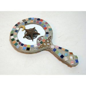 Hand Mirror Mosaic Mystical Fantasy